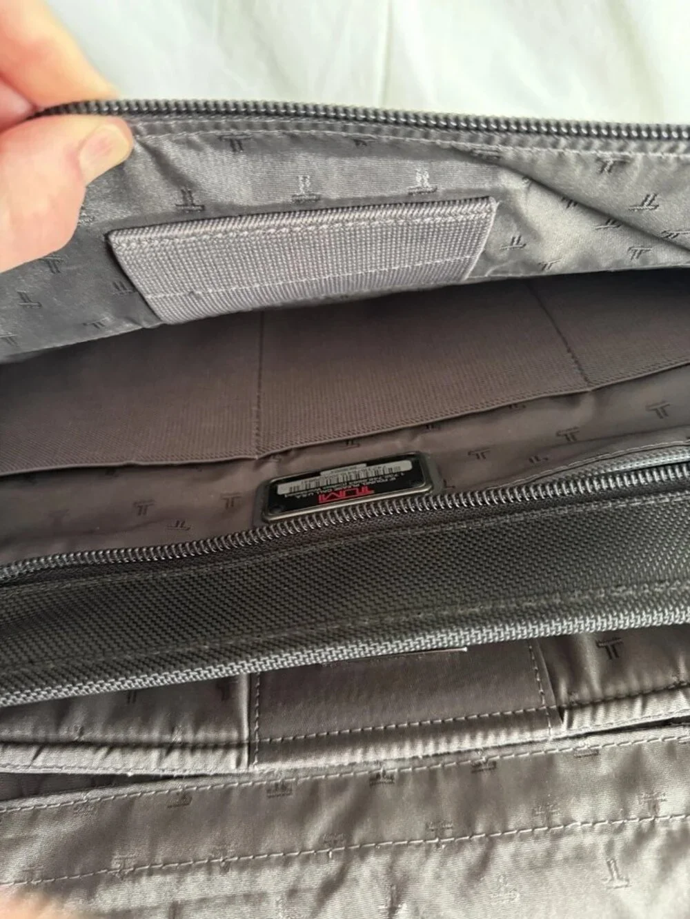 Tumi Black Nylon Padded Shoulder Messenger Bag for 15